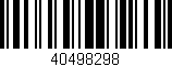 Código de barras (EAN, GTIN, SKU, ISBN): '40498298'