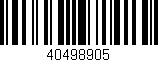 Código de barras (EAN, GTIN, SKU, ISBN): '40498905'