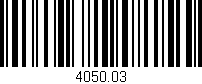 Código de barras (EAN, GTIN, SKU, ISBN): '4050.03'