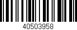 Código de barras (EAN, GTIN, SKU, ISBN): '40503958'