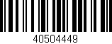 Código de barras (EAN, GTIN, SKU, ISBN): '40504449'