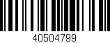 Código de barras (EAN, GTIN, SKU, ISBN): '40504799'