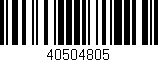 Código de barras (EAN, GTIN, SKU, ISBN): '40504805'
