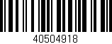 Código de barras (EAN, GTIN, SKU, ISBN): '40504918'