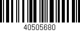 Código de barras (EAN, GTIN, SKU, ISBN): '40505680'