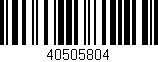 Código de barras (EAN, GTIN, SKU, ISBN): '40505804'