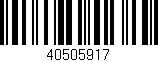 Código de barras (EAN, GTIN, SKU, ISBN): '40505917'