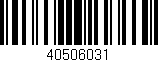 Código de barras (EAN, GTIN, SKU, ISBN): '40506031'