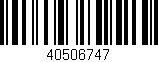 Código de barras (EAN, GTIN, SKU, ISBN): '40506747'