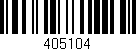 Código de barras (EAN, GTIN, SKU, ISBN): '405104'