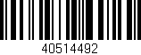 Código de barras (EAN, GTIN, SKU, ISBN): '40514492'