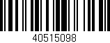 Código de barras (EAN, GTIN, SKU, ISBN): '40515098'