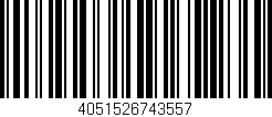 Código de barras (EAN, GTIN, SKU, ISBN): '4051526743557'