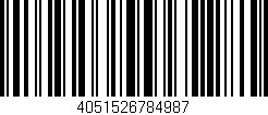 Código de barras (EAN, GTIN, SKU, ISBN): '4051526784987'