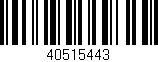Código de barras (EAN, GTIN, SKU, ISBN): '40515443'
