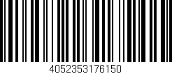 Código de barras (EAN, GTIN, SKU, ISBN): '4052353176150'