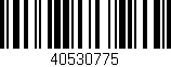 Código de barras (EAN, GTIN, SKU, ISBN): '40530775'