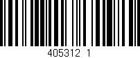 Código de barras (EAN, GTIN, SKU, ISBN): '405312/1'