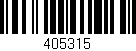Código de barras (EAN, GTIN, SKU, ISBN): '405315'