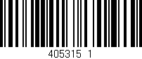 Código de barras (EAN, GTIN, SKU, ISBN): '405315/1'