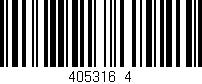 Código de barras (EAN, GTIN, SKU, ISBN): '405316/4'