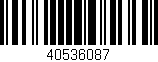 Código de barras (EAN, GTIN, SKU, ISBN): '40536087'