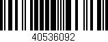 Código de barras (EAN, GTIN, SKU, ISBN): '40536092'