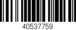 Código de barras (EAN, GTIN, SKU, ISBN): '40537759'