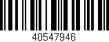 Código de barras (EAN, GTIN, SKU, ISBN): '40547946'