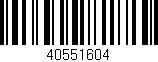 Código de barras (EAN, GTIN, SKU, ISBN): '40551604'