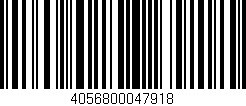 Código de barras (EAN, GTIN, SKU, ISBN): '4056800047918'