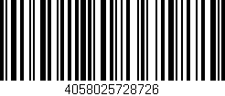 Código de barras (EAN, GTIN, SKU, ISBN): '4058025728726'
