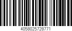 Código de barras (EAN, GTIN, SKU, ISBN): '4058025728771'