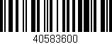 Código de barras (EAN, GTIN, SKU, ISBN): '40583600'
