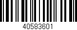 Código de barras (EAN, GTIN, SKU, ISBN): '40583601'