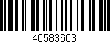 Código de barras (EAN, GTIN, SKU, ISBN): '40583603'