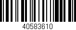 Código de barras (EAN, GTIN, SKU, ISBN): '40583610'