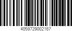 Código de barras (EAN, GTIN, SKU, ISBN): '4059729002167'