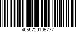 Código de barras (EAN, GTIN, SKU, ISBN): '4059729195777'