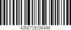 Código de barras (EAN, GTIN, SKU, ISBN): '4059729209498'