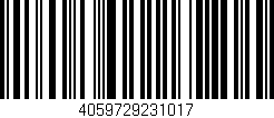Código de barras (EAN, GTIN, SKU, ISBN): '4059729231017'