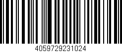 Código de barras (EAN, GTIN, SKU, ISBN): '4059729231024'