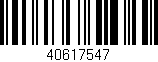 Código de barras (EAN, GTIN, SKU, ISBN): '40617547'