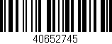 Código de barras (EAN, GTIN, SKU, ISBN): '40652745'