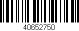 Código de barras (EAN, GTIN, SKU, ISBN): '40652750'