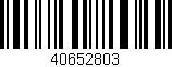 Código de barras (EAN, GTIN, SKU, ISBN): '40652803'