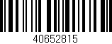 Código de barras (EAN, GTIN, SKU, ISBN): '40652815'