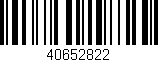 Código de barras (EAN, GTIN, SKU, ISBN): '40652822'