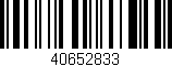 Código de barras (EAN, GTIN, SKU, ISBN): '40652833'