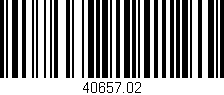 Código de barras (EAN, GTIN, SKU, ISBN): '40657.02'